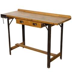 Antique 1920's Industrial Work Table