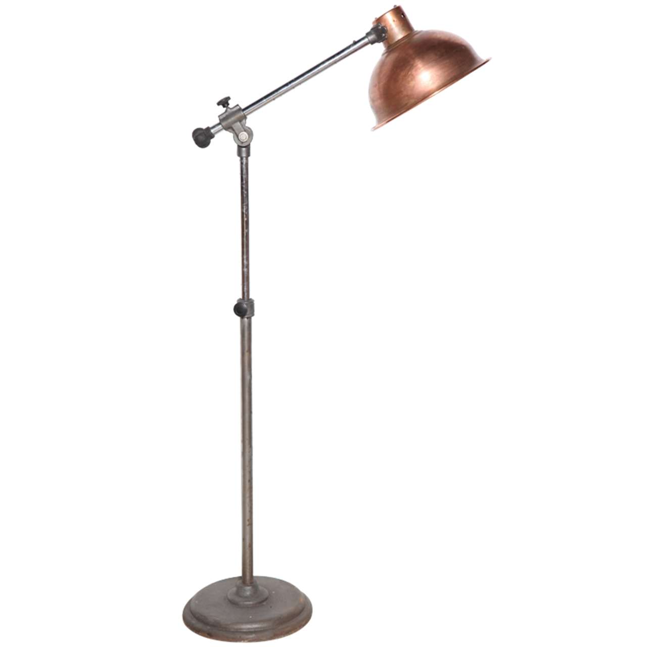 Articulating Industrial Floor Lamp With, Vintage Industrial Floor Lamp Uk