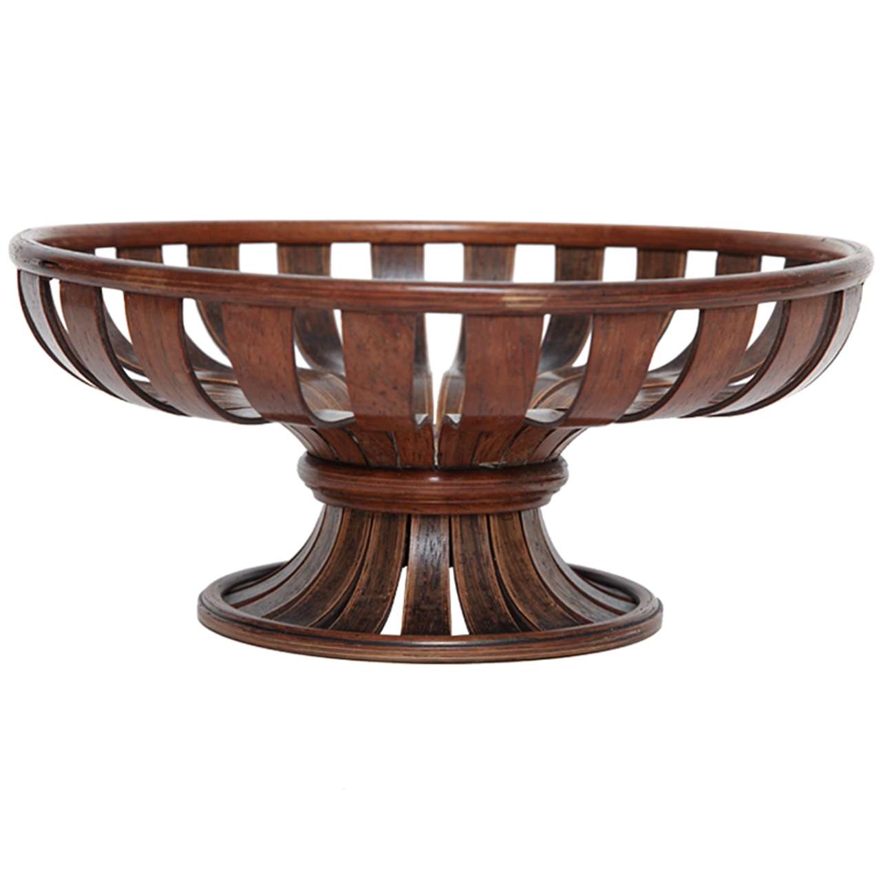 An Unusual 19th Century English Bent Wood Fruit Bowl