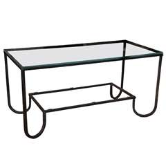 Two Tier Metal & Glass Cocktail Table