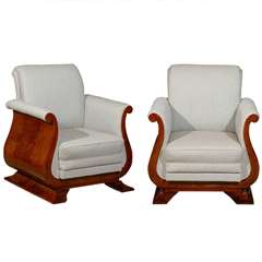 Pair of Art Deco French Tulip Chairs
