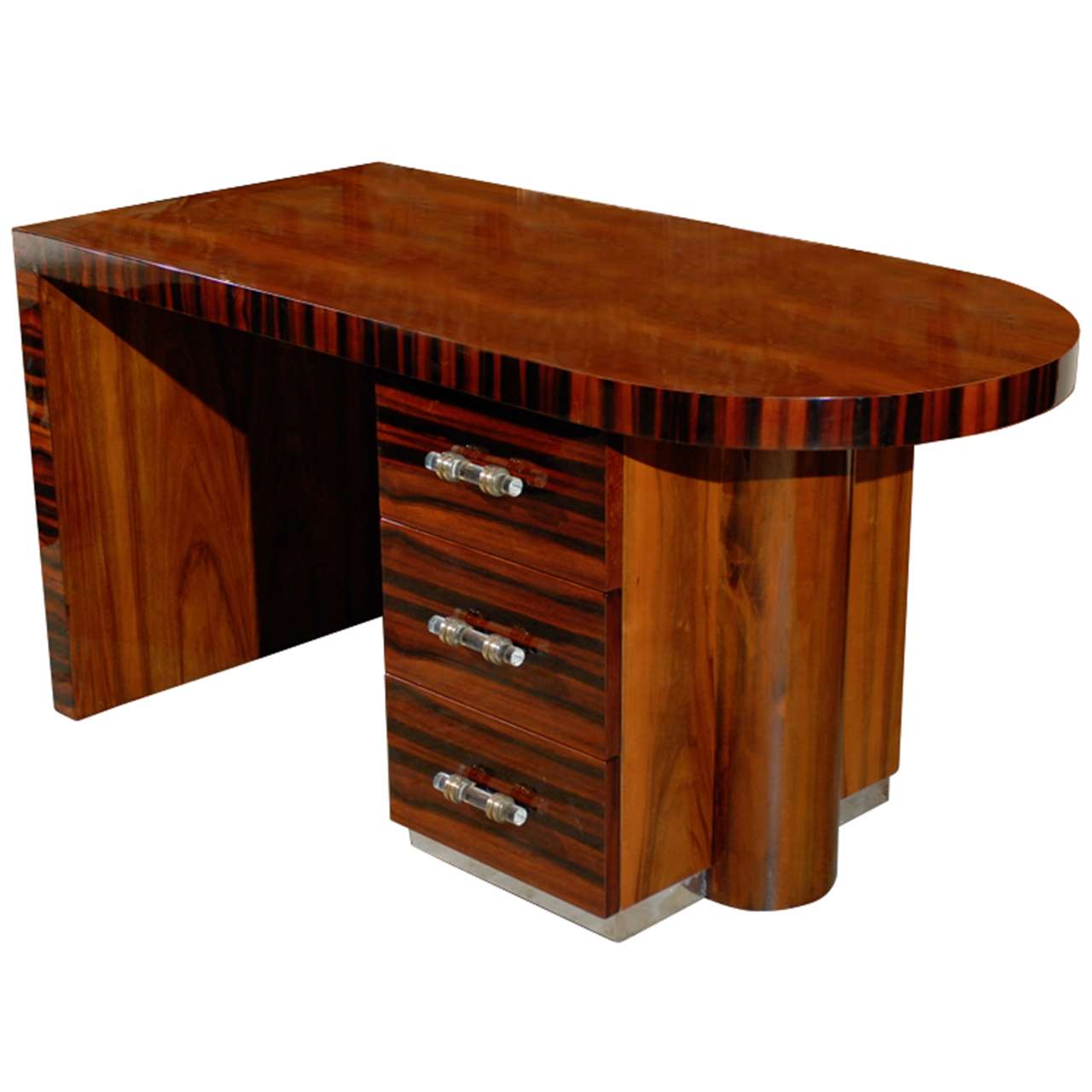 Art Deco Curved End Desk at 1stDibs