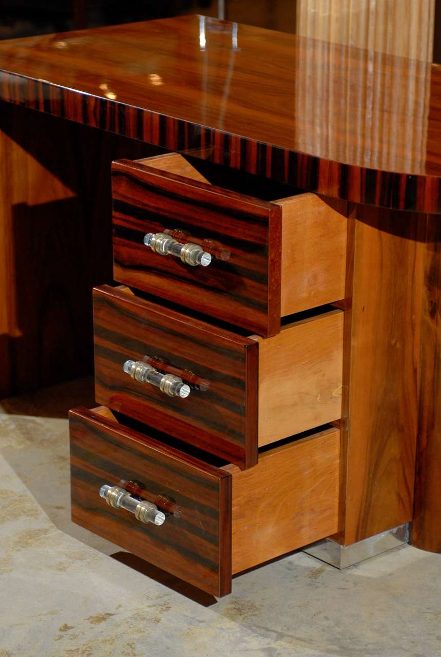 Art Deco Curved End Desk at 1stDibs