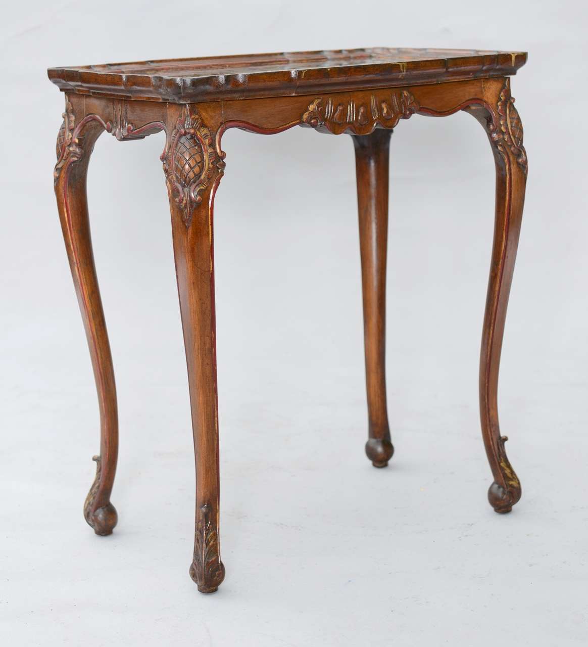 Italian Accent Table With Eglomise Top