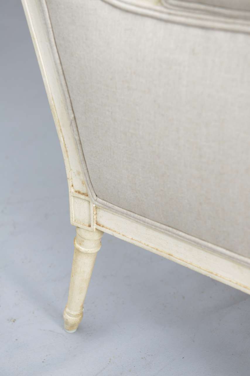 Mid-20th Century Swedish Style Upholstered Settee by Jansen