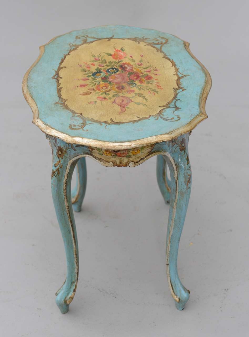 Hand Painted Accent Table at 1stDibs hand painted end tables