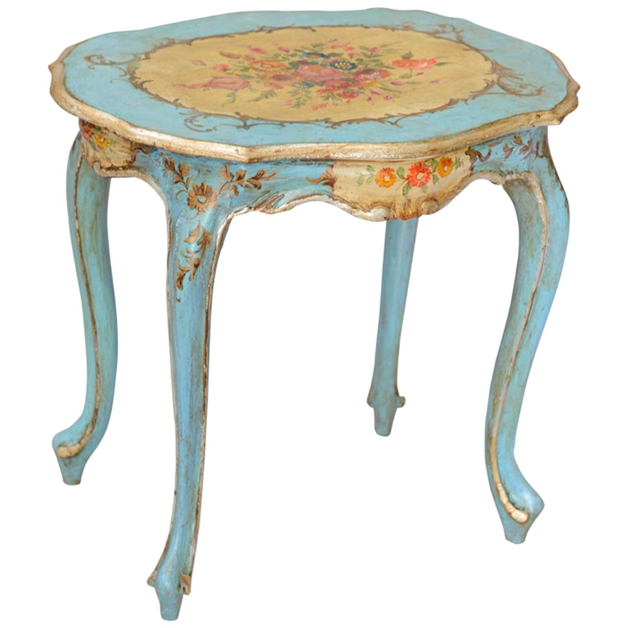 Hand Painted Accent Table at 1stDibs hand painted end tables