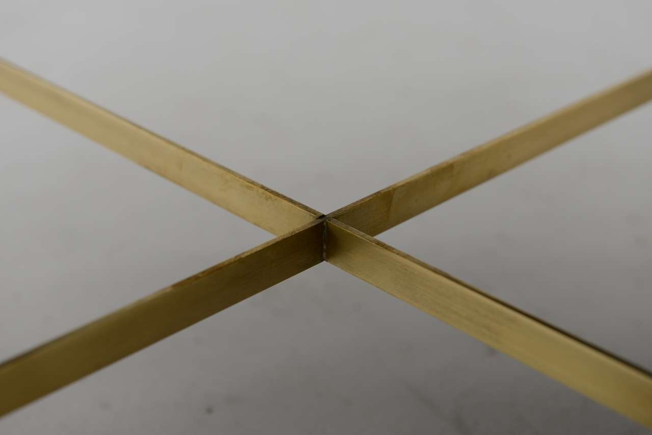 Pair of Paul McCobb Brass Xframe Stools at 1stDibs