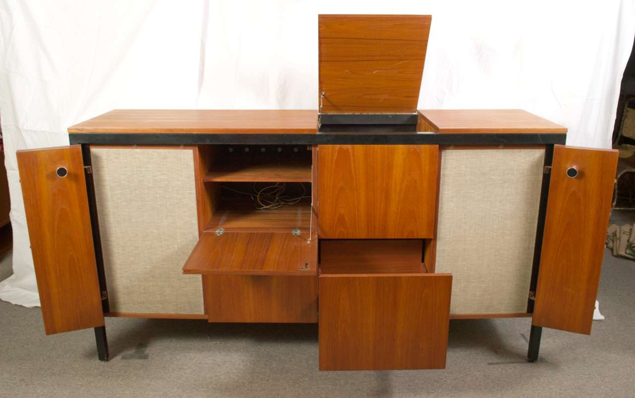 teak stereo cabinet