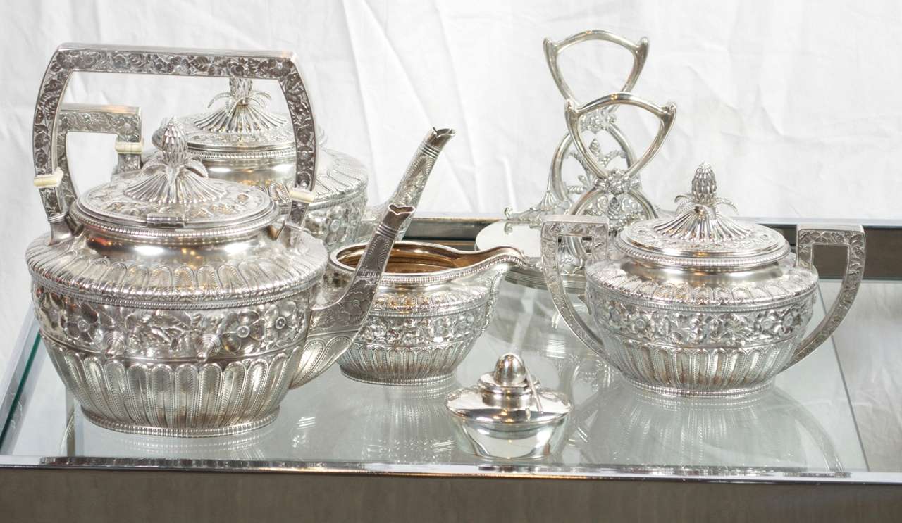 Sterling tea service dated 1879 custom made 4