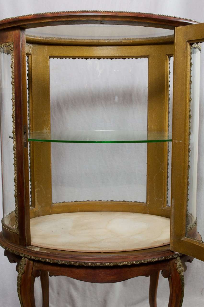 Rococo Curved Glass Curio Cabinet