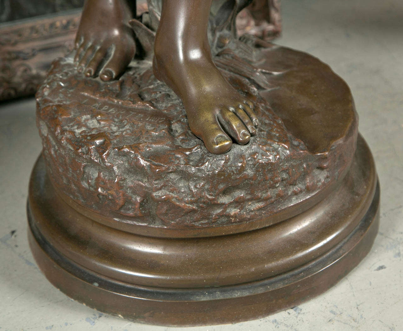 Art Nouveau Antique Bronze Sculpture For Sale