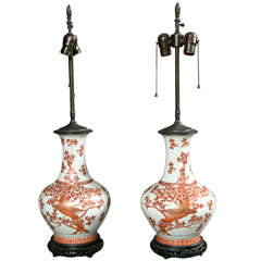 Pair of Chinese Vases as Lamps