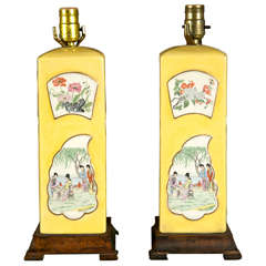 Pair of bronze Chinese lantern lamps at 1stdibs