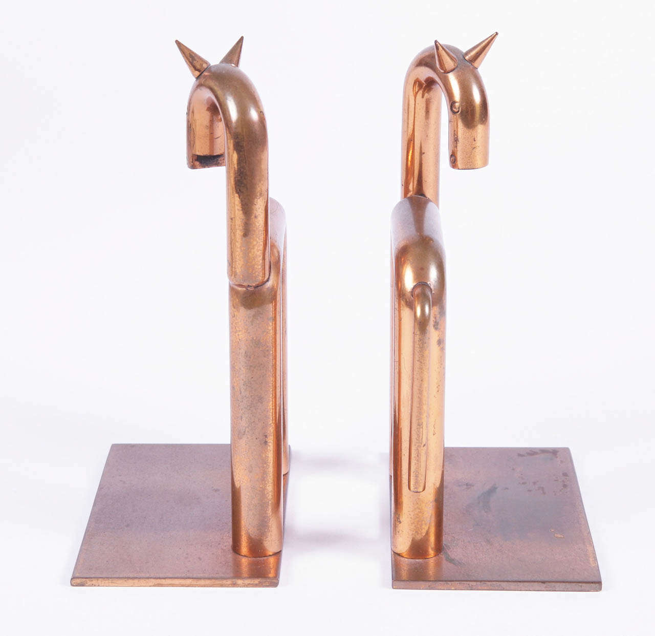 Art Deco Iconic pair original Walter von Nessen Horse bookends for Chase