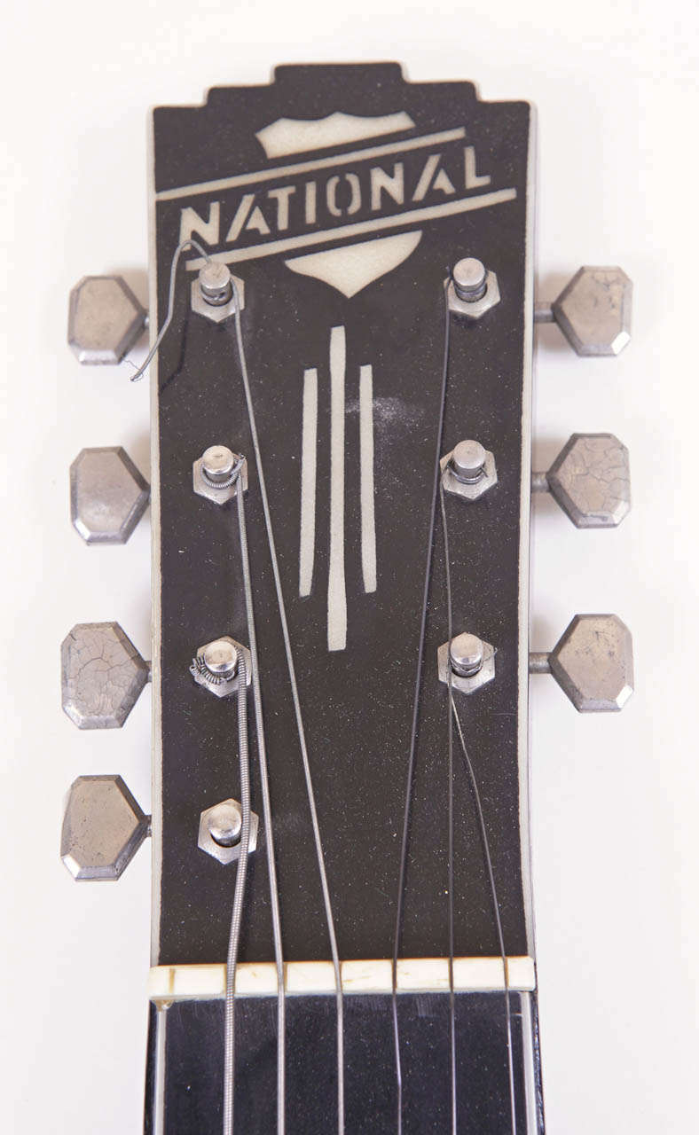 Art Deco Machine Age Electar Epiphone Lap Steel Guitar, Patented Design 1937 In Good Condition For Sale In Dallas, TX