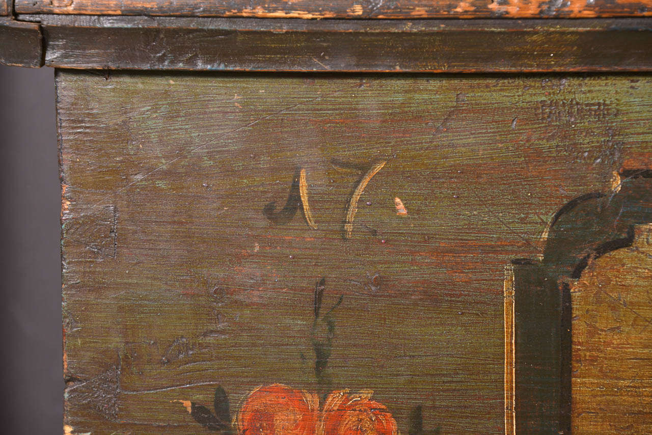 Dutch 18th Century Painted Trunk