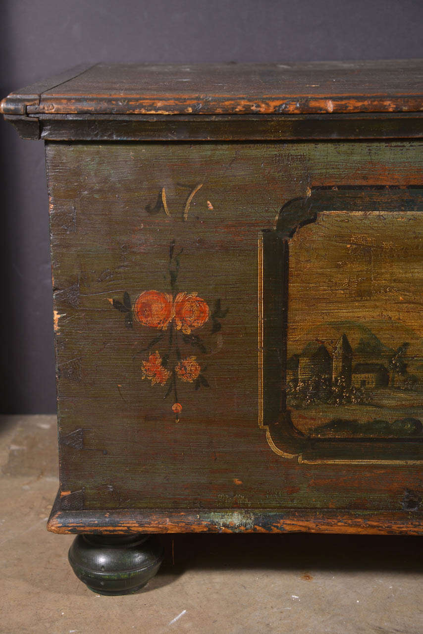 18th Century Painted Trunk 2