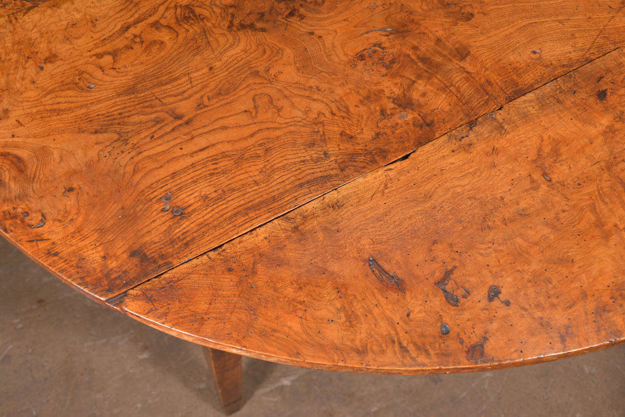 19th Century Burlwood Drop Leaf Table In Excellent Condition In Houston, TX