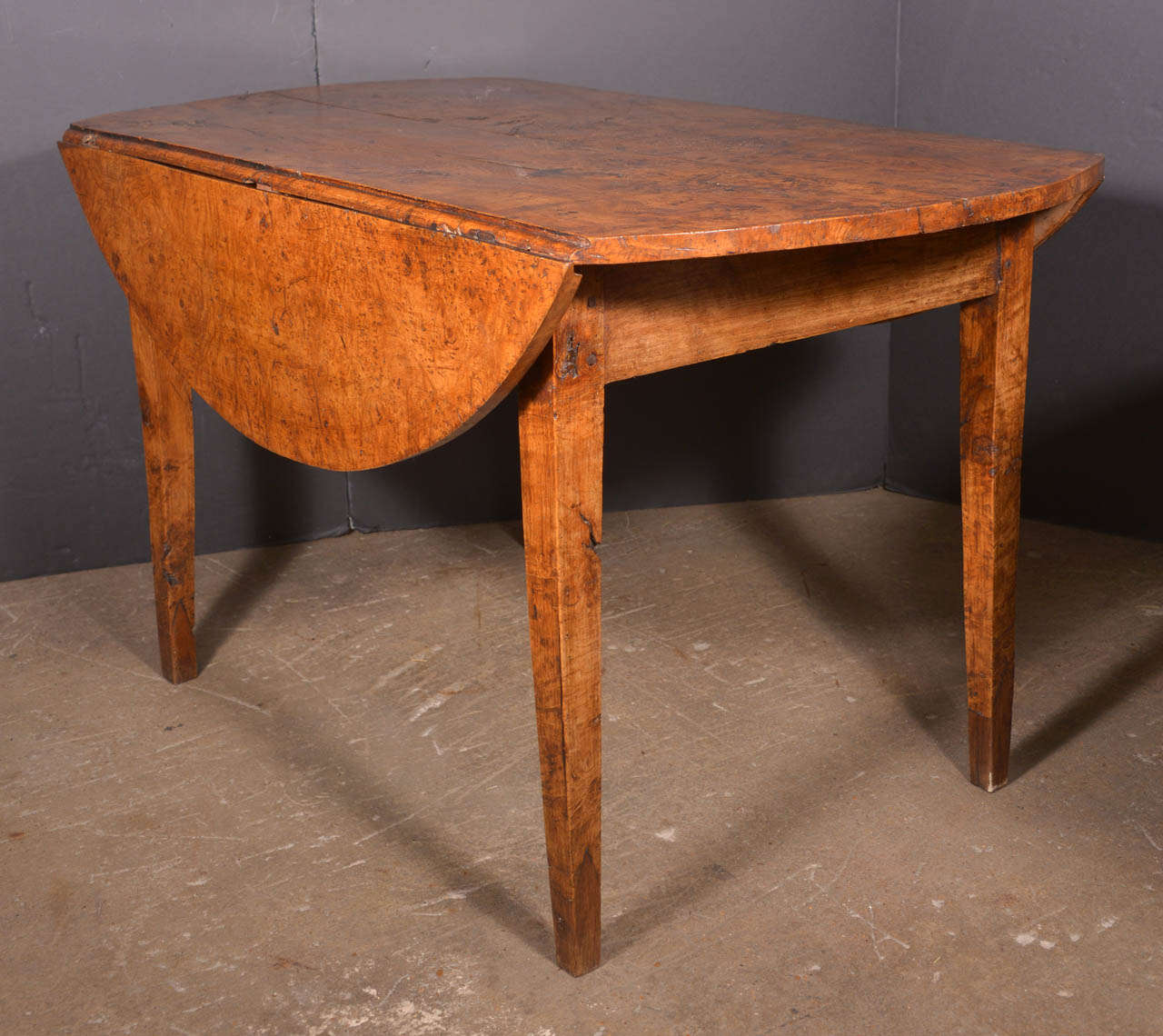 19th Century Burlwood Drop Leaf Table 2