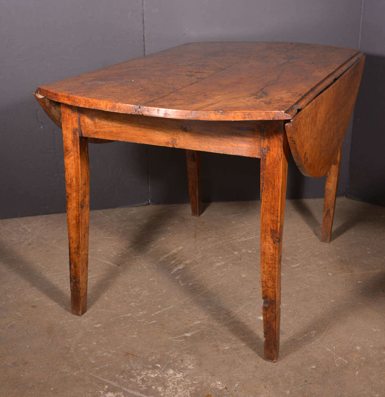 19th Century Burlwood Drop Leaf Table 3