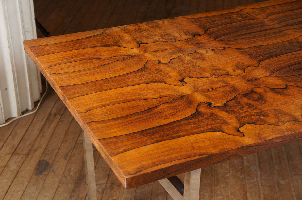 Rosewood and Chrome Table 1