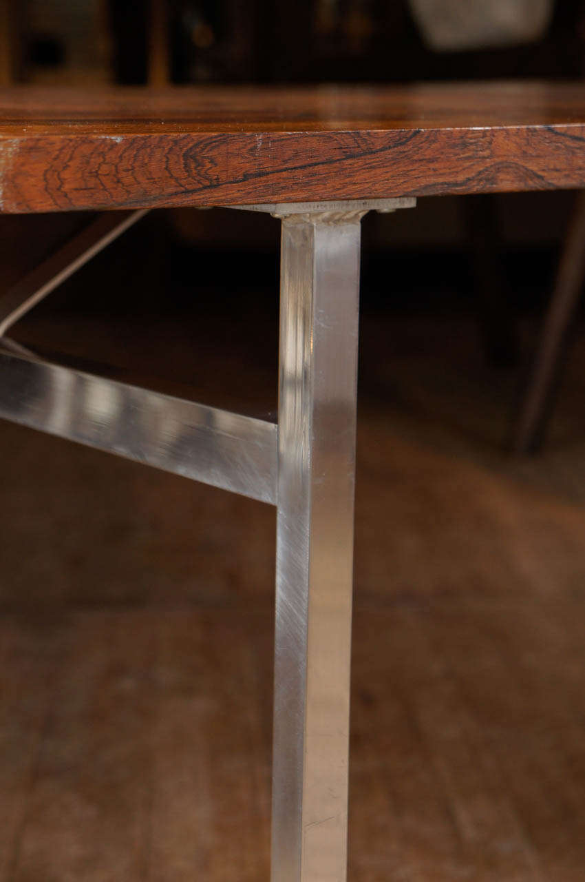 Rosewood and Chrome Table 3