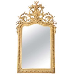 Very Rich and Elaborate French Gilt Wood Over Mantel Mirror