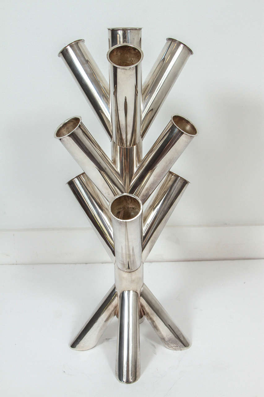 Silver plated Vase by Paola Navone. c. 1980. 