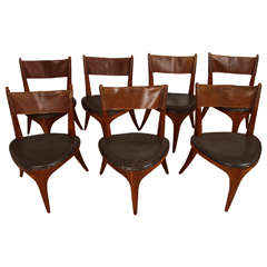 Set of Seven Allen Ditson Dining Chairs