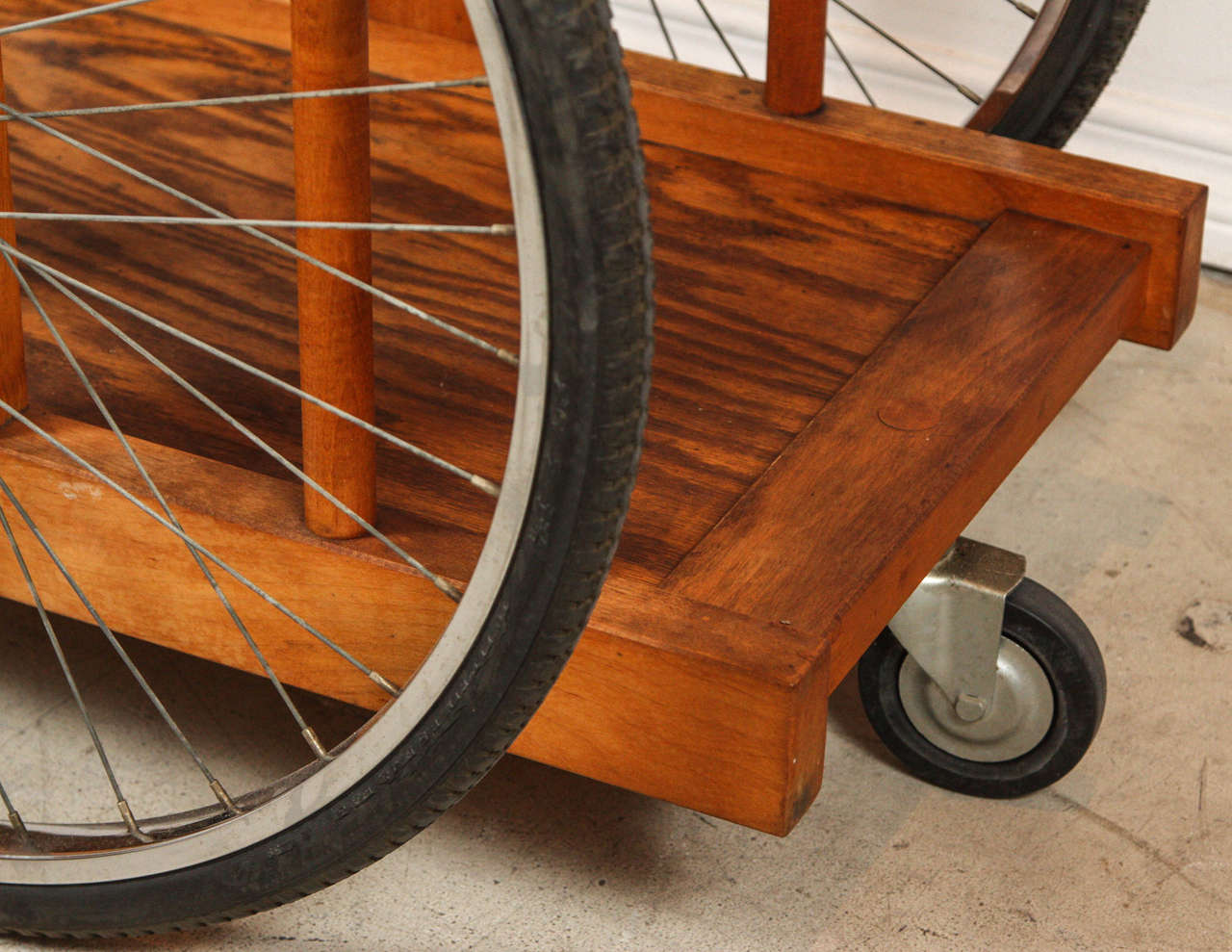 Bill Sanders Bicycle Wheel Bar Cart 1
