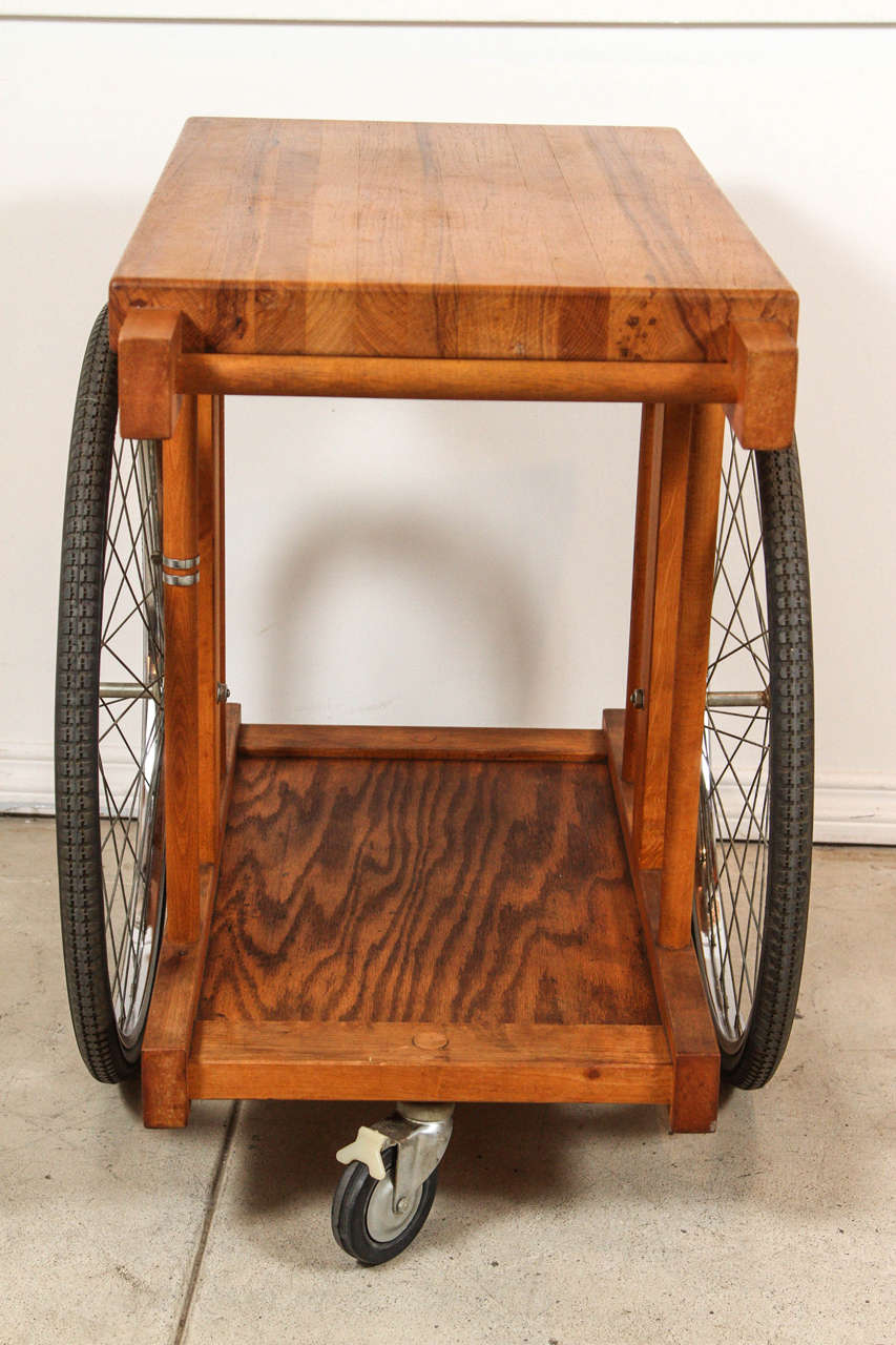Bill Sanders Bicycle Wheel Bar Cart 2