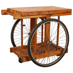 Bill Sanders Bicycle Wheel Bar Cart