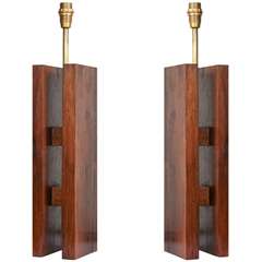 Pair Of Jacaranda Lamps