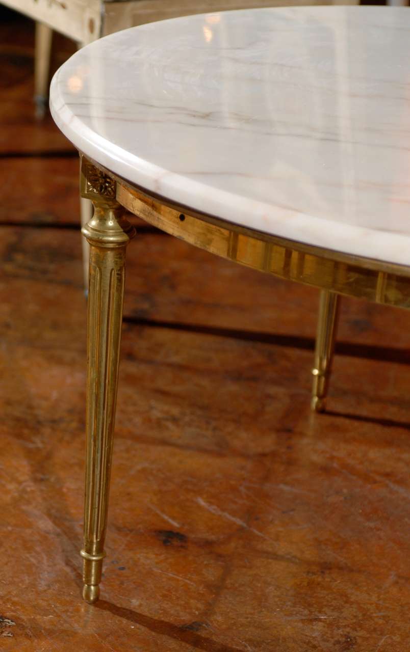 19th Century French Marble and Brass Coffee Table