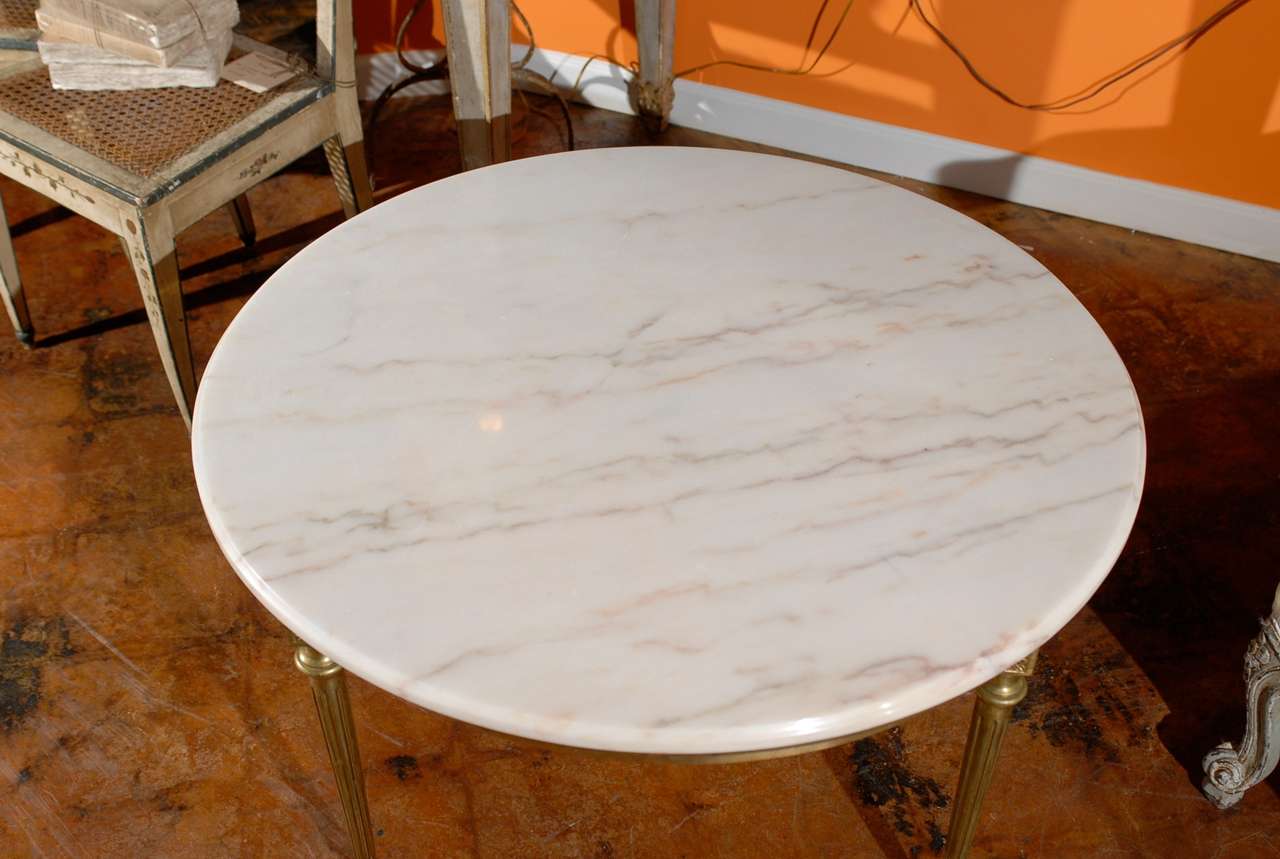 French Marble and Brass Coffee Table 1