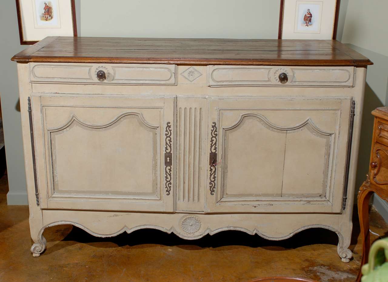19th Century French Provincial Paint Decorated Buffet For Sale 3