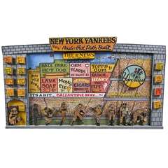 Original Three Dimentionsl Wood Painting " Yankee Stadium"