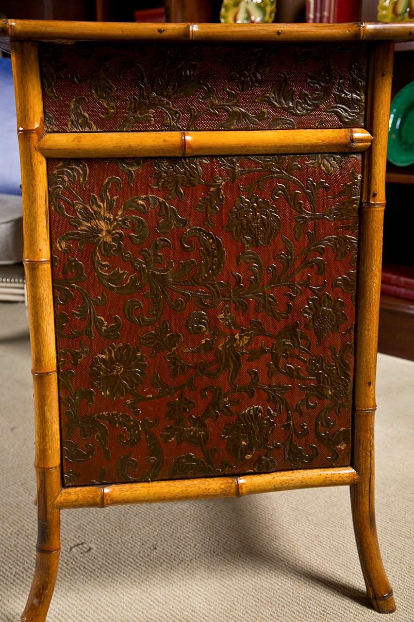 Victorian Chinoiserie Bamboo Desk For Sale 2