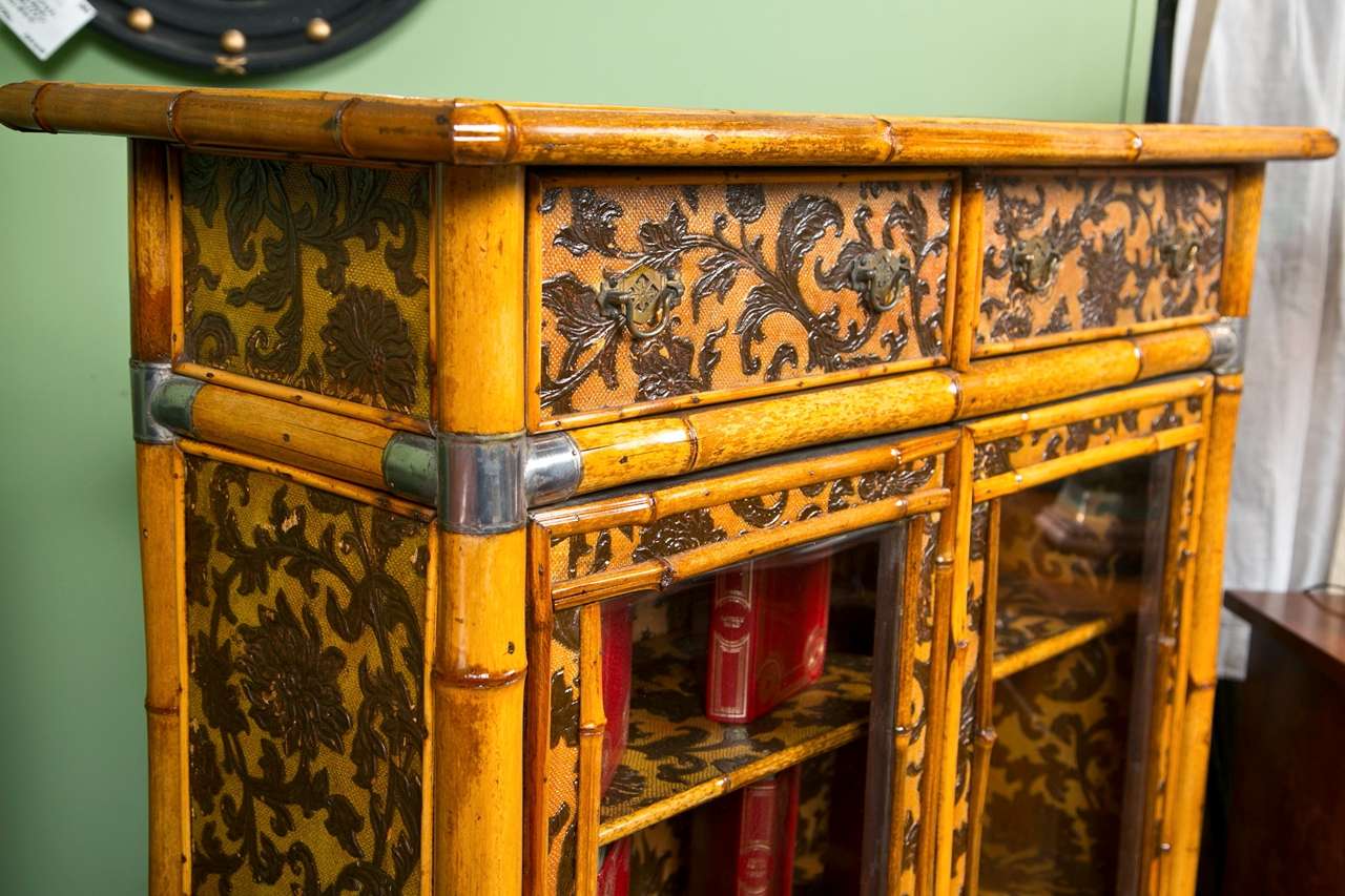 English Antique Bamboo Bookcase Circa 1880 2