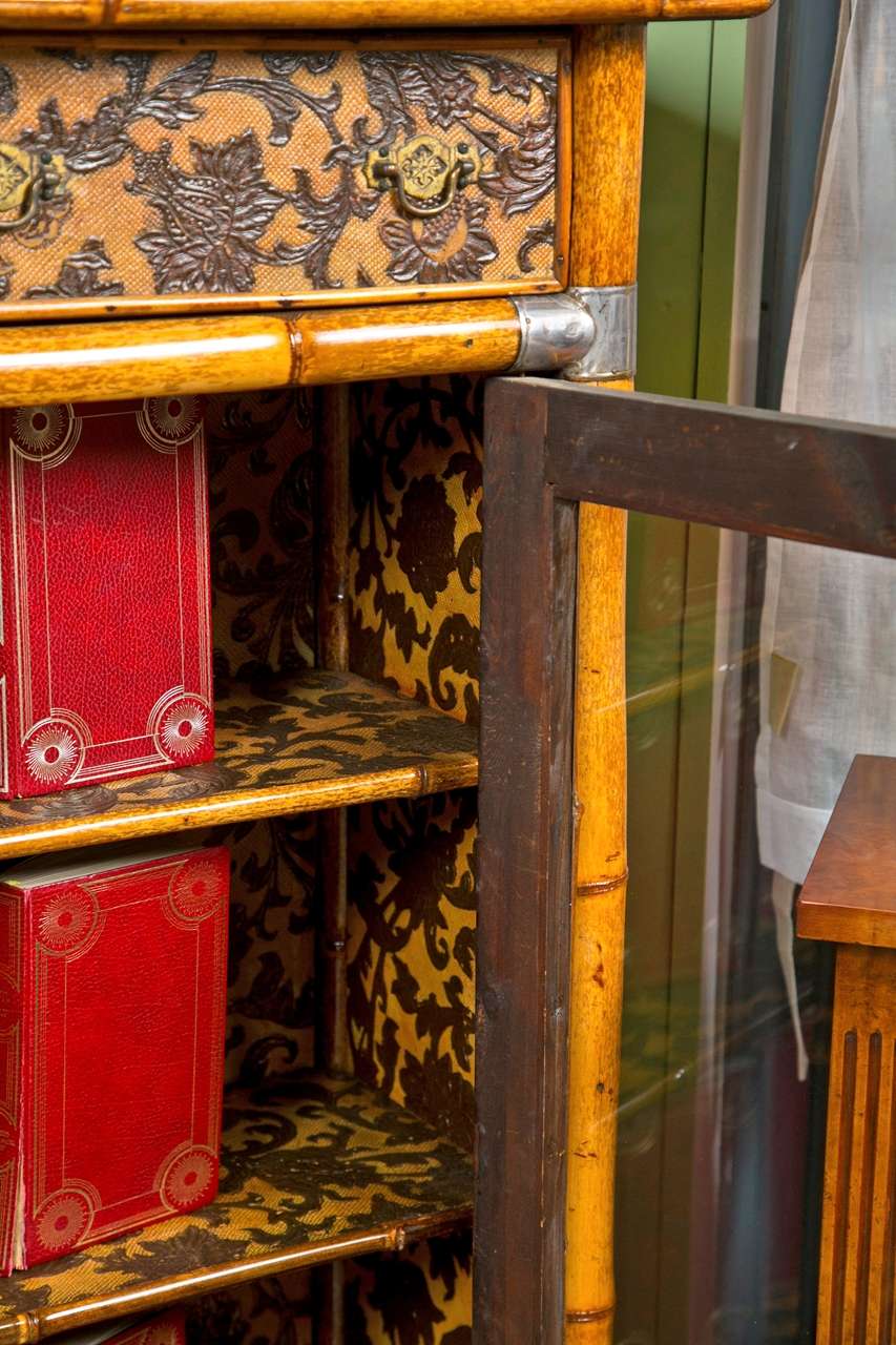 English Antique Bamboo Bookcase Circa 1880 3