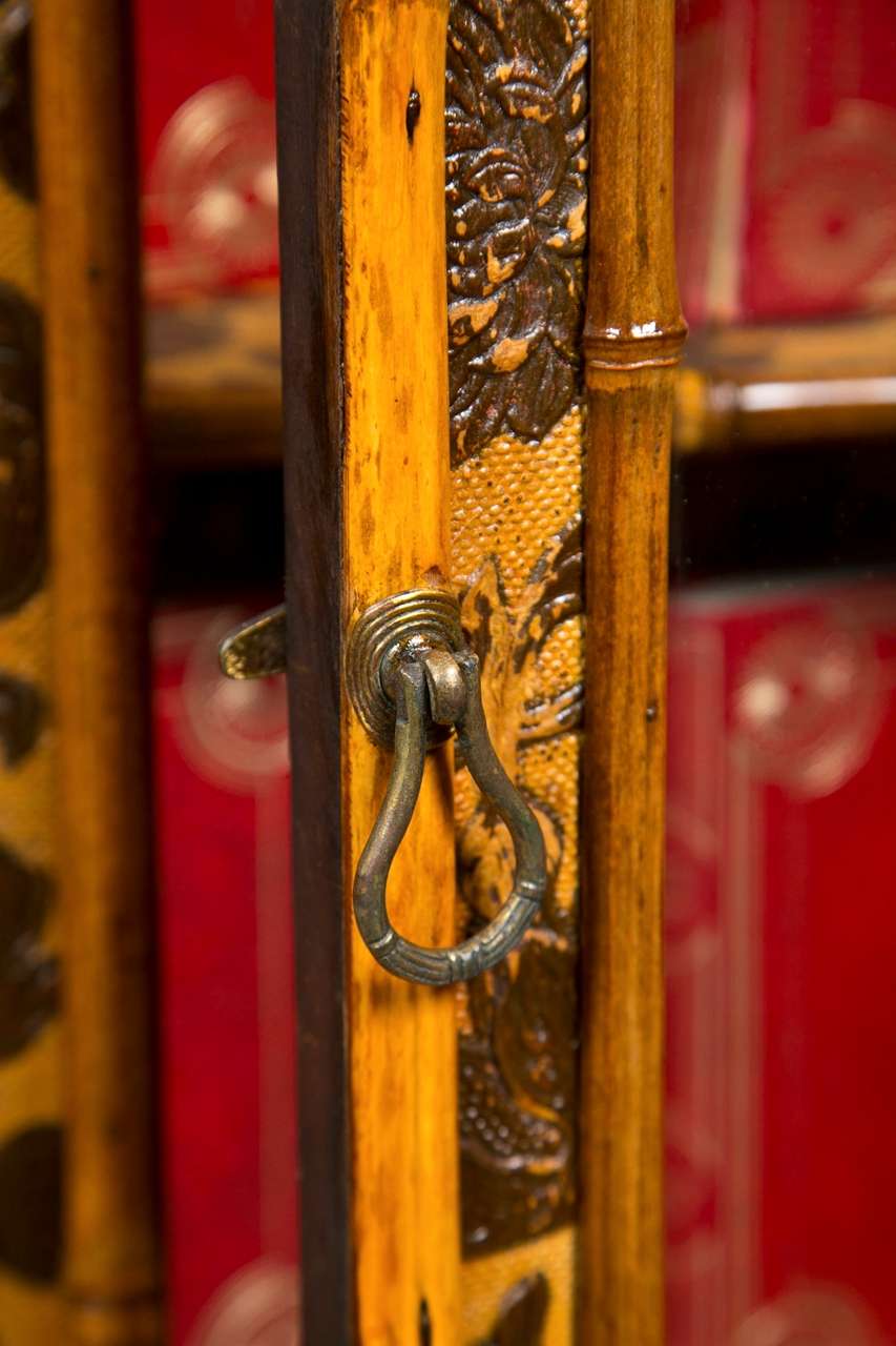English Antique Bamboo Bookcase Circa 1880 4