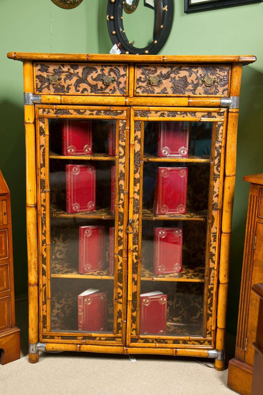 English Antique Bamboo Bookcase Circa 1880 6