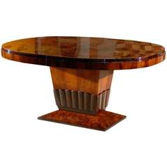 Art Deco Oval Dining Table with Tulip Base
