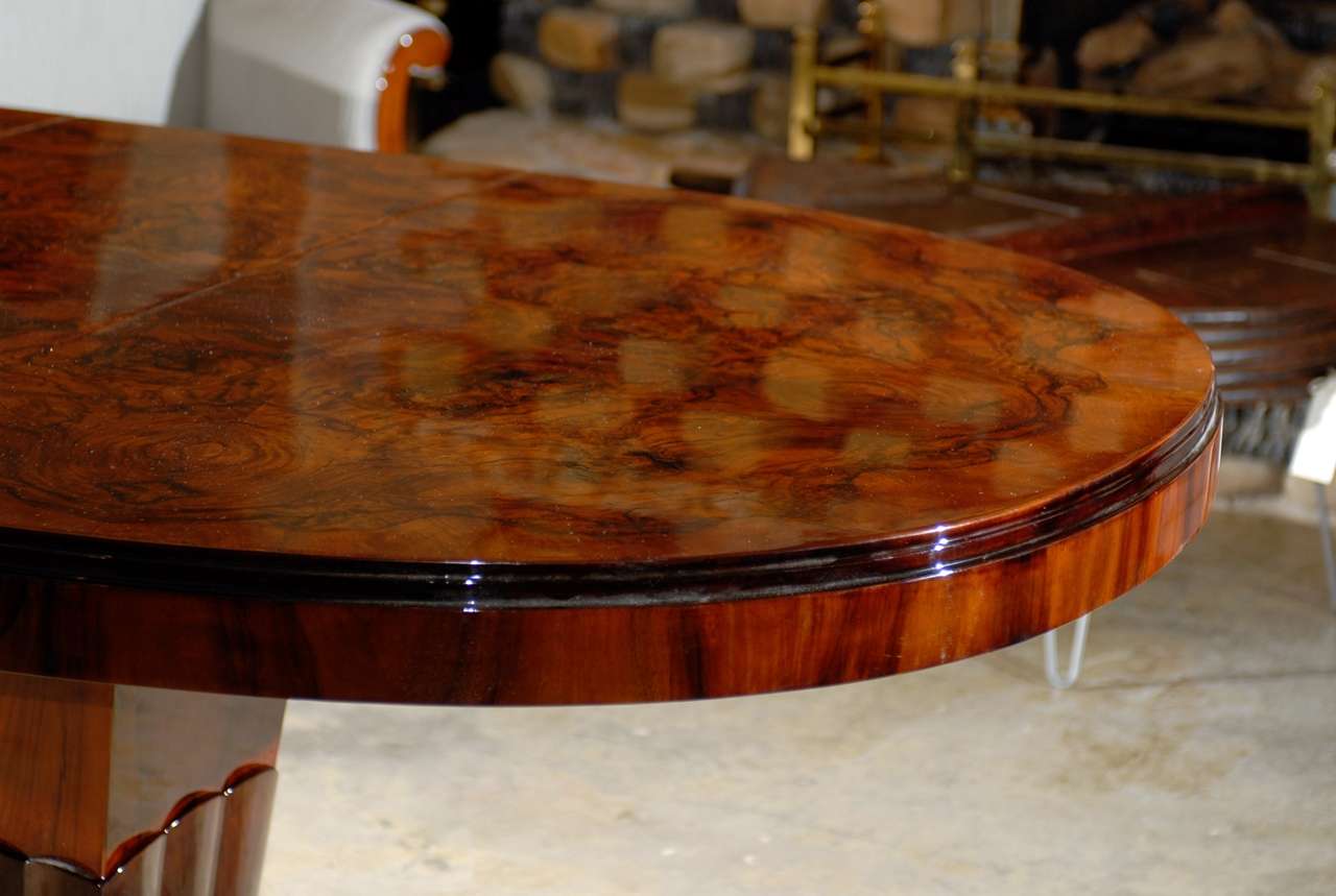 Art Deco Oval Dining Table with Tulip Base at 1stDibs art deco dining