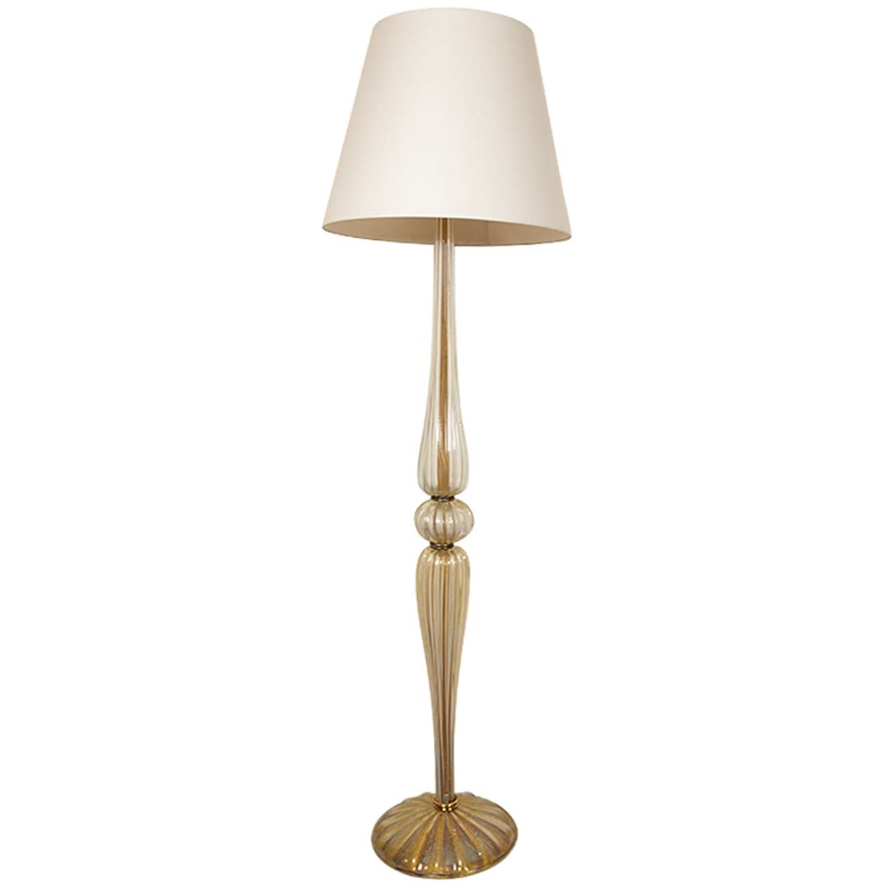 Murano Glass Floor Lamp, 1940's For Sale at 1stdibs