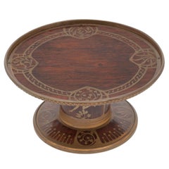 Early 20th Century Rosewood Tazza with Brass Inlay by Erhard & Sohne of Austria