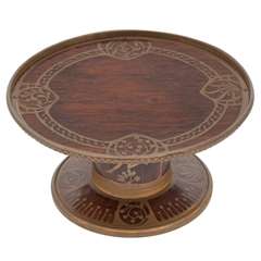 Early 20th Century Rosewood Tazza with Brass Inlay by Erhard & Sohne of Austria 9