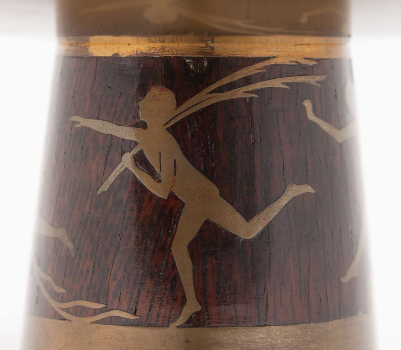 Early 20th Century Rosewood Tazza with Brass Inlay by Erhard & Sohne of Austria For Sale 1