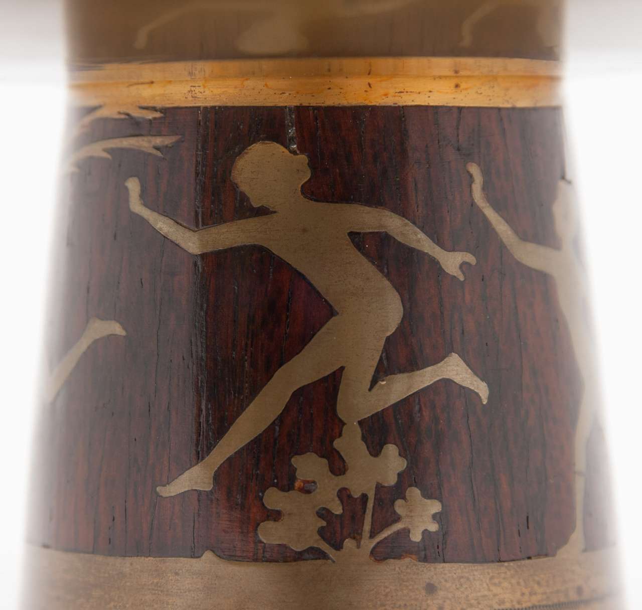Early 20th Century Rosewood Tazza with Brass Inlay by Erhard & Sohne of Austria For Sale 2